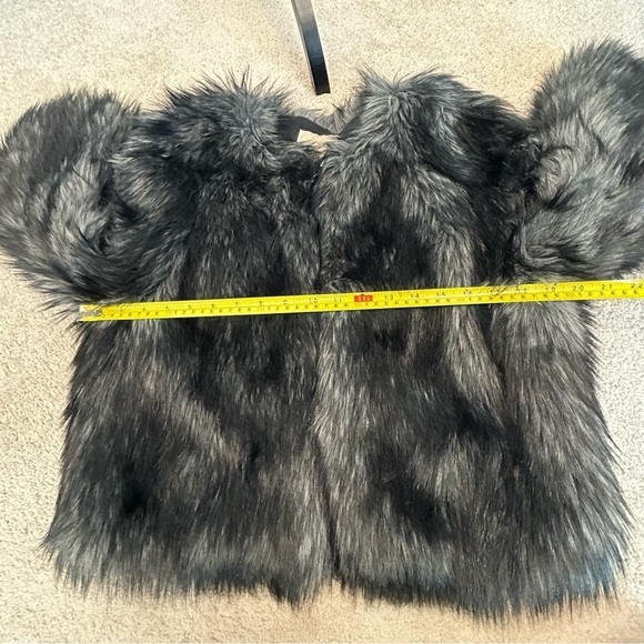 MICHAEL Michael Kors gray black faux fur jacket Sz L NWT - Picture 9 of 11